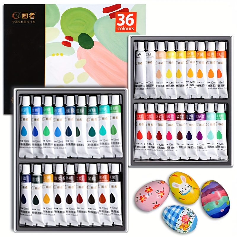 Set Cat Gouache 36 Warna 12mL/ - Gouache Paint Set ulasan dan harga