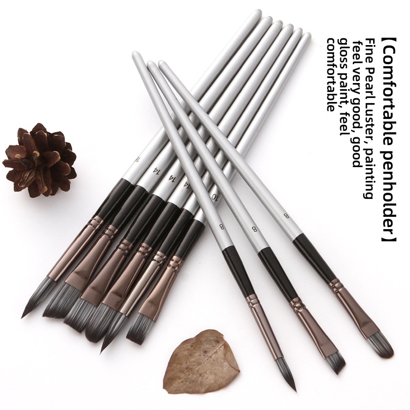 24 Set Kuas Nilon Gagang Perak - Gouache Paint Set ulasan dan harga